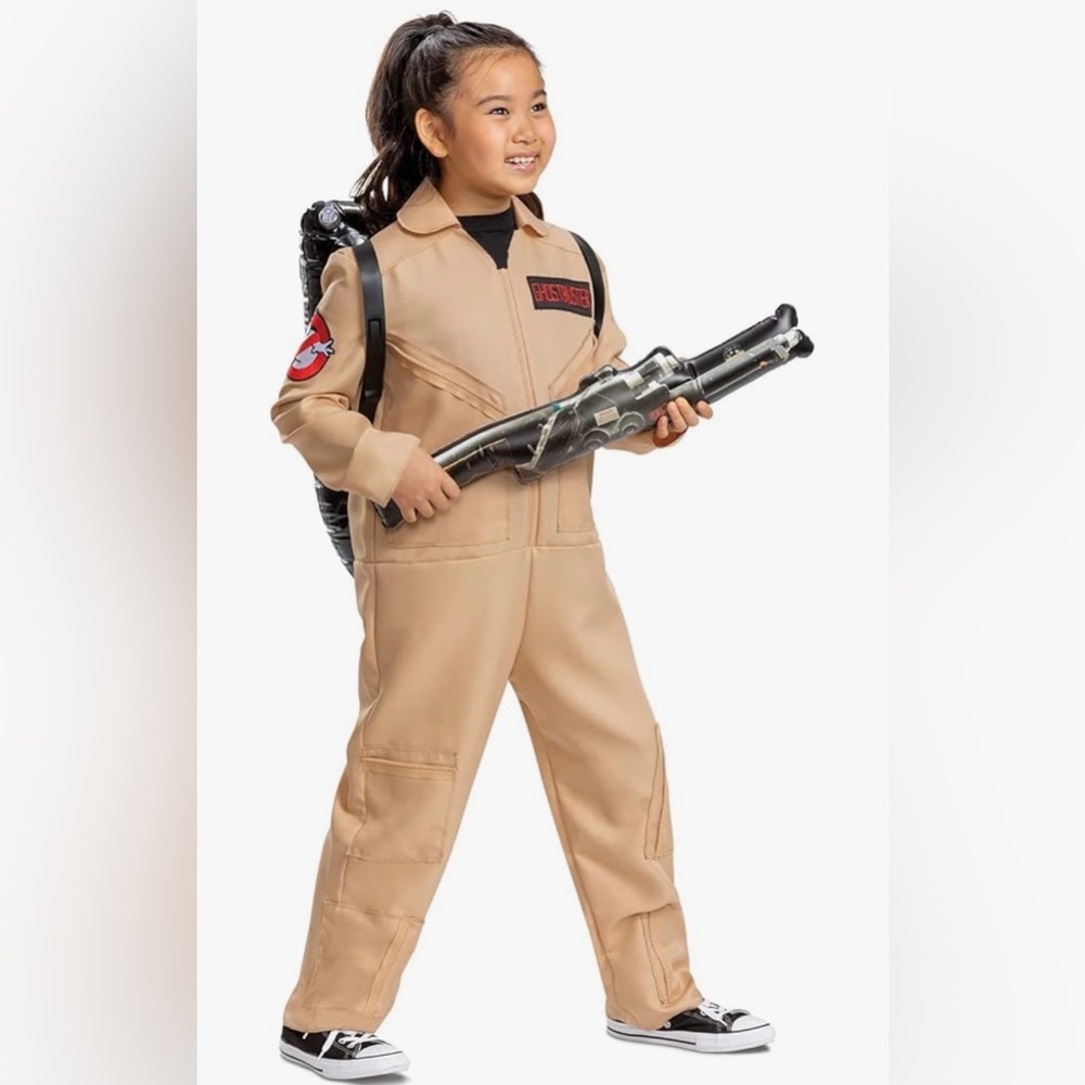 Disguise Kids Tan Ghostbuster Jumpsuit Costume